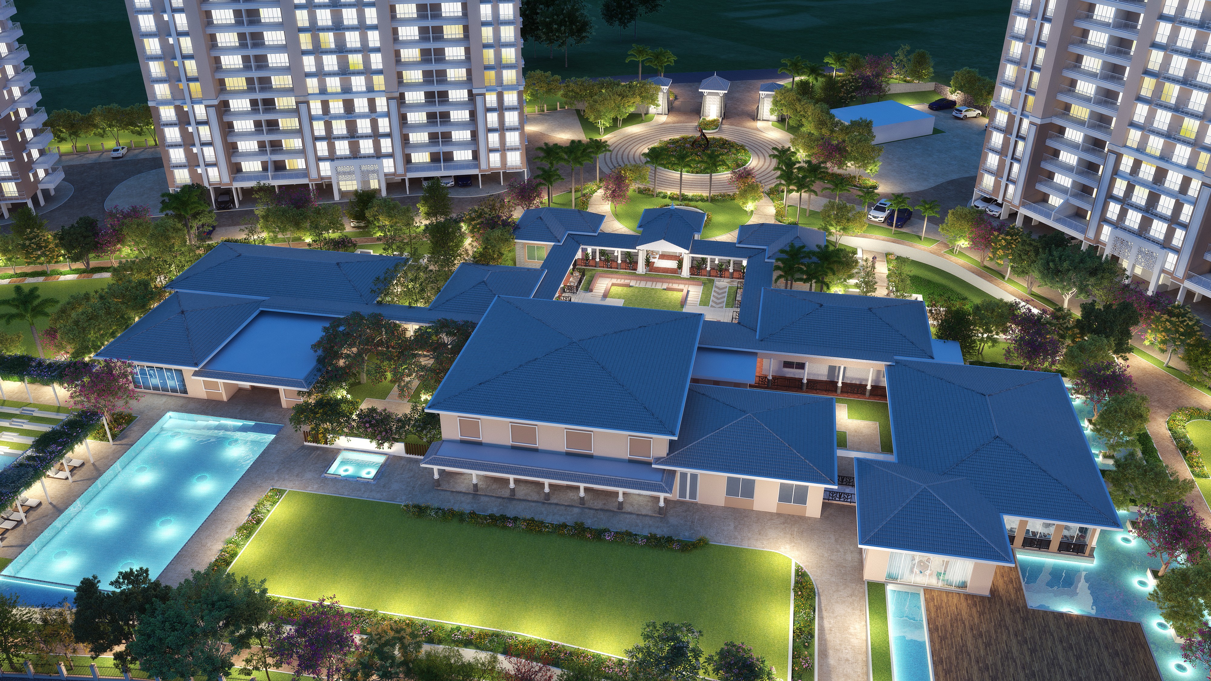 Amodh Building Elevation 4 Night View